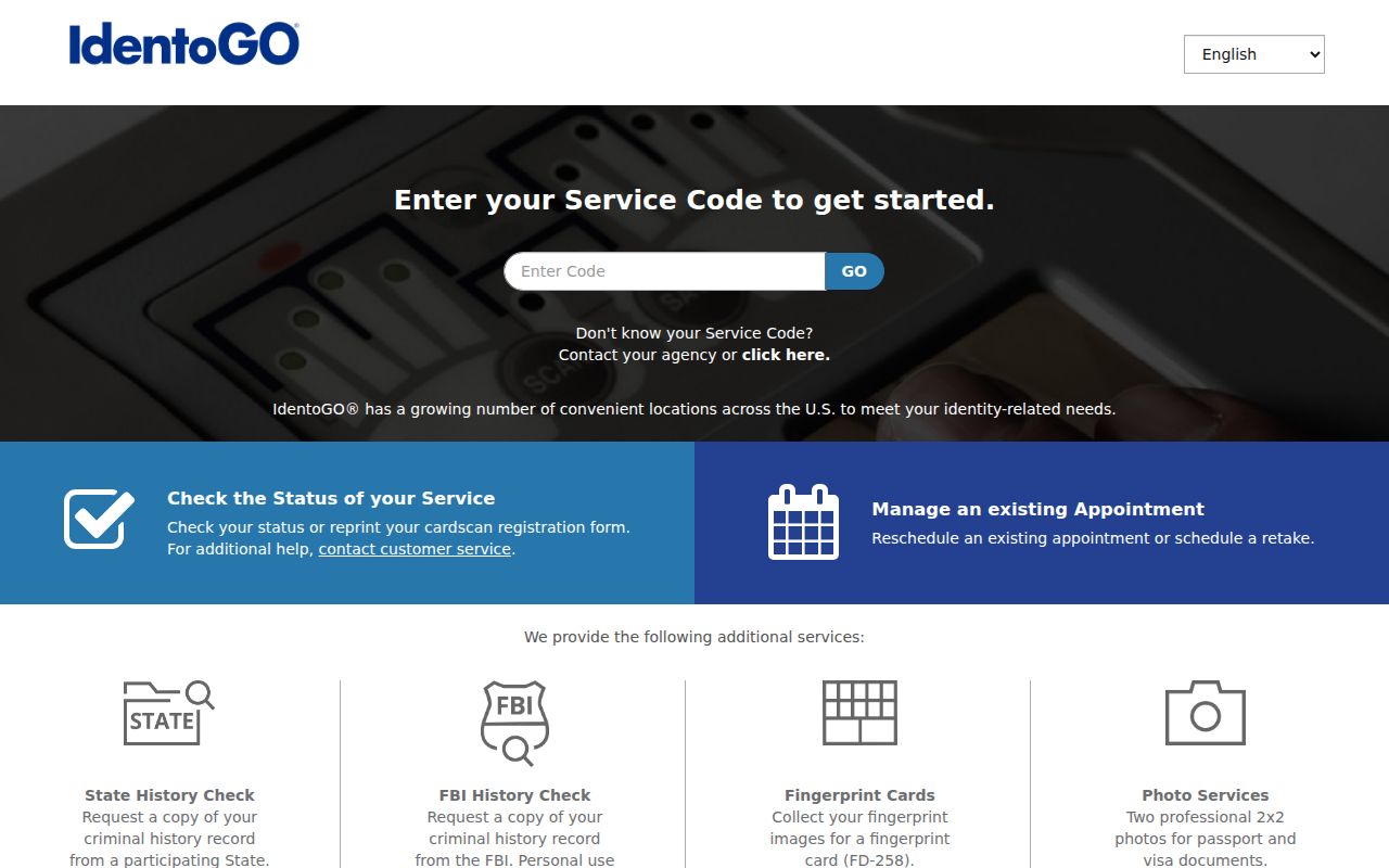 Rockland County criminal record fingerprint enrollment through IdentoGO