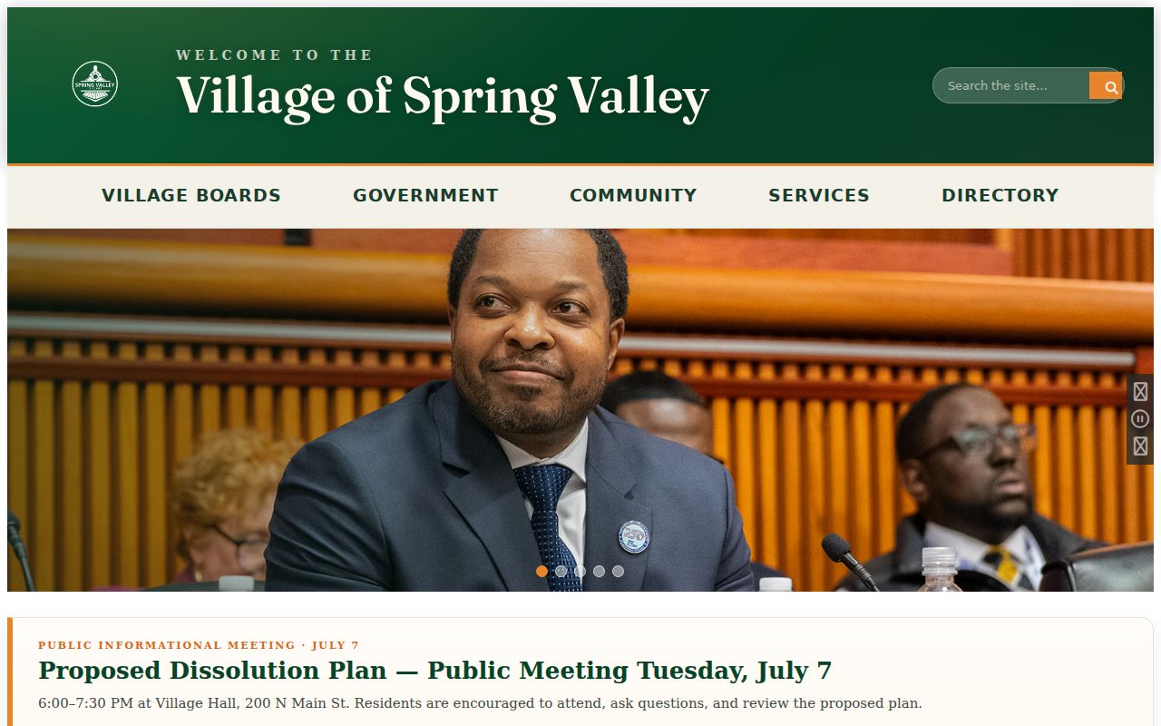 Spring Valley criminal records municipal website